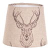 French Drum Candle Shade in Natural Stag