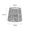 French Drum Candle Shade in Indigo Watercolour Leaf