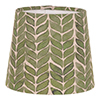 French Drum Candle Shade in Rich Green Watercolour Leaf