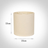 25cm Medium Cylinder Shade in Parchment withCream Trim