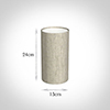 13cm Narrow Cylinder Shade in Natural Isabelle Linen