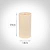 13cm Narrow Cylinder Shade in Parchment withCream Trim