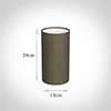 13cm Narrow Cylinder Shade in Bronze Brown Silk