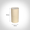 13cm Narrow Cylinder Shade in Buttermilk Silk