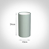 13cm Narrow Cylinder Shade in French Grey Silk