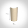 13cm Narrow Cylinder Shade in Royal Oyster Silk