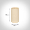 15cm Narrow Cylinder Shade in Parchment withCream Trim