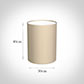 30cm Narrow Cylinder Shade in Royal Oyster Silk