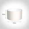 35cm Wide Cylinder Shade in Cream Killowen Linen