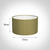 35cm Wide Cylinder Shade in Antique Gold Silk