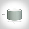 35cm Wide Cylinder Shade in French Grey Silk