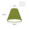 15cm Pendant Empire Shade in Green Waterford Linen