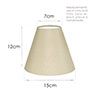 15cm Empire Shade in Royal Oyster Silk