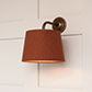 20cm Pendant Medium French Drum Shade in Paprika Waterford Linen