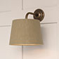 20cm Pendant Medium French Drum Shade in Sage Waterford Linen