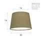 20cm Pendant Medium French Drum Shade in Sage Waterford Linen