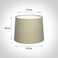 50cm Medium French Drum Shade in Pale Smoke Satin