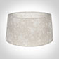 45cm Wide French Drum Shade in Natural & White Lisette Voile with Clear