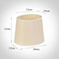 20cm Sloped Oval Shade in Parchment with CreamTrim (Shade Ring)