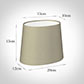 20cm Sloped Oval Shade in Pale Smoke Satin