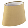 20cm Sloped Oval Shade in Antique Gold Silk (with Shade Ring)