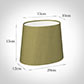 20cm Sloped Oval Shade in Antique Gold Silk (with Shade Ring)