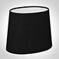 20cm Sloped Oval Shade in Black Silk (with Shade Ring)