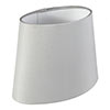 20cm Sloped Oval Shade in French Grey Silk (with Shade Ring)
