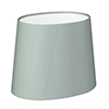 20cm Sloped Oval Shade in French Grey Silk (with Shade Ring)