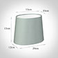 20cm Sloped Oval Shade in French Grey Silk (with Shade Ring)