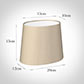 20cm Sloped Oval Shade in Royal Oyster Silk (with Shade Ring)