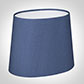 20cm Sloped Oval Shade in Slate Blue Silk (with Shade Ring)