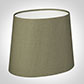 20cm Sloped Oval Shade in Watered Green Silk