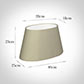40cm Sloped Oval Shade in Pale Smoke Satin
