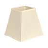 15cm Sloped Square Shade in Parchment with CreamTrim
