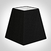 15cm Sloped Square Shade in Black Silk