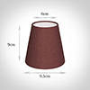 Tapered Candle Shade in Red Faux Silk