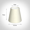 Tapered Candle Shade in Pearl Faux Silk