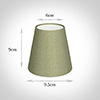 Tapered Candle Shade in Pale Green Faux Silk