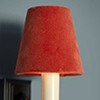 Tapered Candle Shade in Burnt Orange Hunstanton Velvet