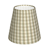 Tapered Candle Shade in Natural Gingham