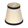 Tapered Candle Shade in Parchment with Black Trim