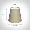 Tapered Candle Shade in Pale Smoke Satin