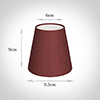 Tapered Candle Shade in Antique Red Silk