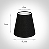 Tapered Candle Shade in Black Silk