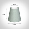 Tapered Candle Shade in French Grey Silk