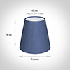 Tapered Candle Shade in Slate Blue Silk