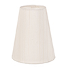 French Cone Candle Clip Shade in Pearl Faux Silk