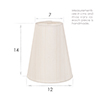 French Cone Candle Clip Shade in Pearl Faux Silk