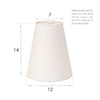 French Cone Candle Clip Shade in Cream Killowen Linen